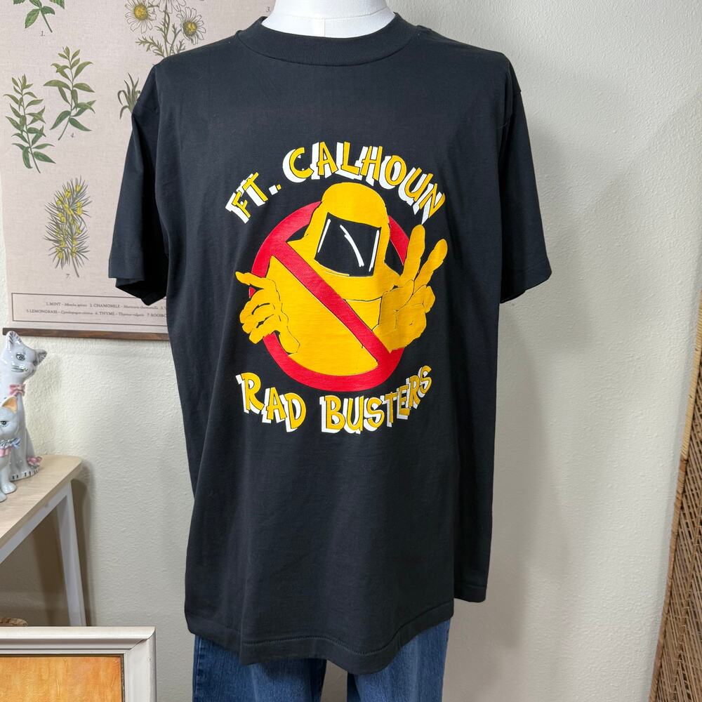 Vintage 90s Ft Calhoun Rad Buster Nuclear Plant Graphic Single Stitch T-Shirt XL